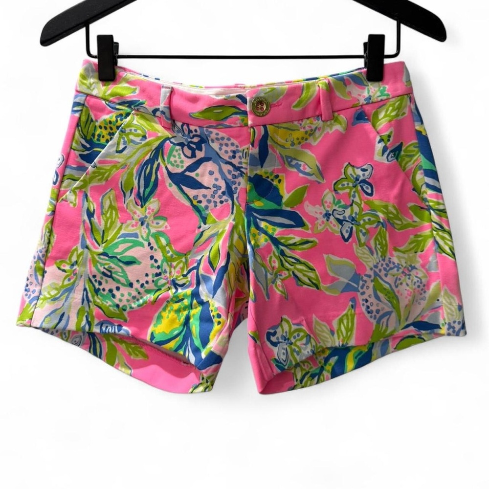 Lilly Pulitzer Pink Green blue jungle print Callahan Knit Short